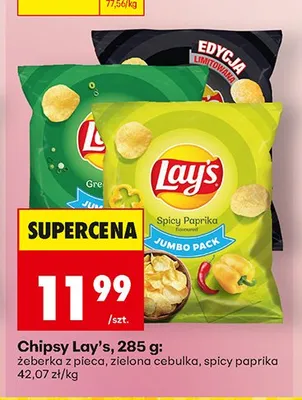 Chipsy Lay's o smaku zielona cebulka promocja w Biedronka