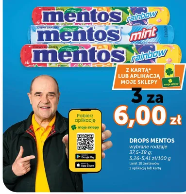 Dropsy Mentos Mint promocja w Euro Sklep