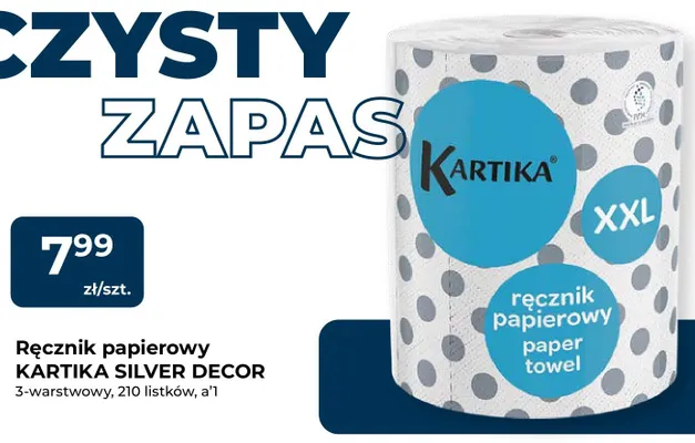 Ręcznik papierowy Kartika Silver Decor promocja w PSB Mrówka