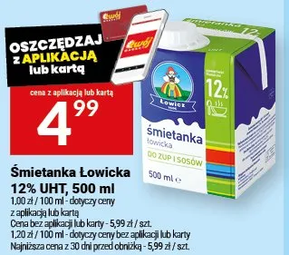 Śmietanka UHT 12% promocja w Twój Market