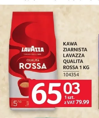 Kawa ziarnista Lavazza Qualita Rossa promocja w Selgros