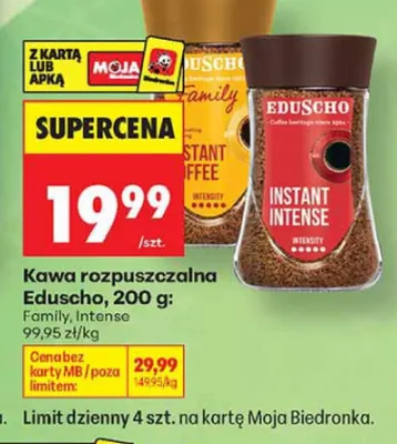 Kawa rozpuszczalna Eduscho Family promocja w Biedronka
