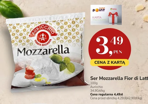 Ser Mozzarella Fior di Latte Auricchio promocja w Market Point