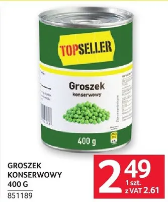 Groszek konserwowy 400 g promocja w Selgros