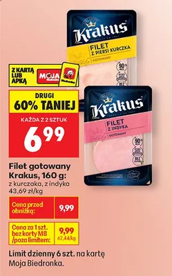 Filet gotowany z kurczaka promocja w Biedronka