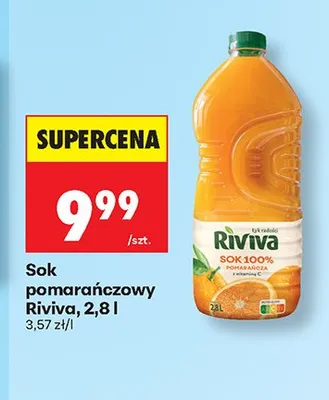 Sok pomarańczowy Riviva promocja w Biedronka