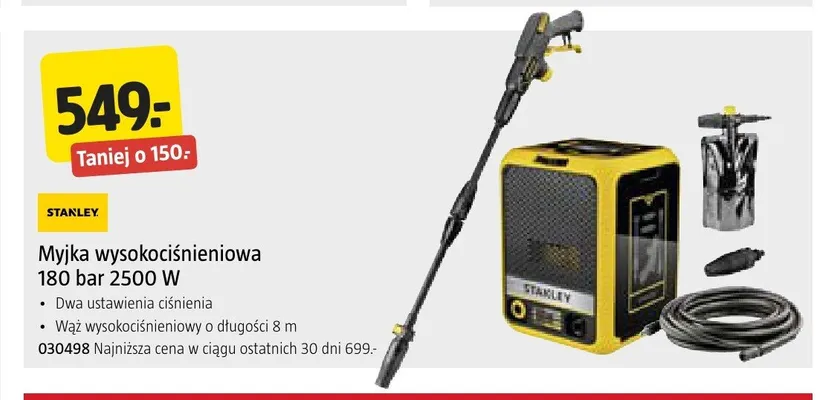 Myjka wysokociśnieniowa Stanley promocja w Jula