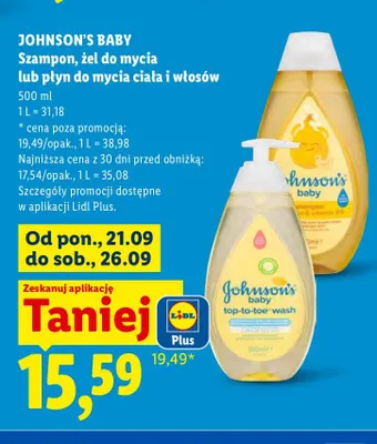 Szampon Johnson's Baby promocja w Lidl