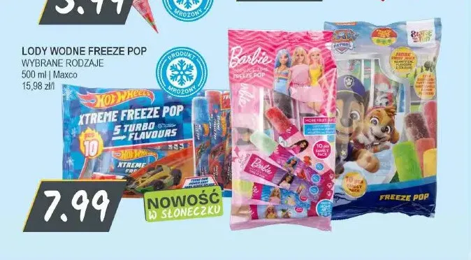 Lody wodne Paw Patrol Freeze Pop Maxco promocja w Słoneczko