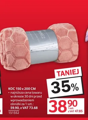 Koc 150x200 cm Zoe2 promocja w Selgros