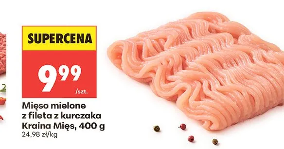 Mięso mielone z fileta z kurczaka Kraina Mięs promocja w Biedronka