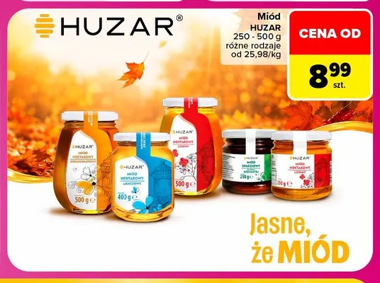 Miód nektarowy lipowy Huzar promocja w Carrefour