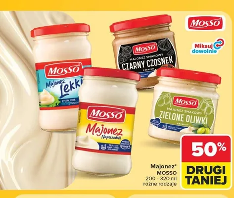 Majonez Czarny Czosnek Mosso promocja w Carrefour
