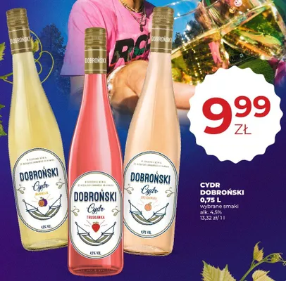 Cydr Dobroński Brzoskwinia promocja w Duży Ben