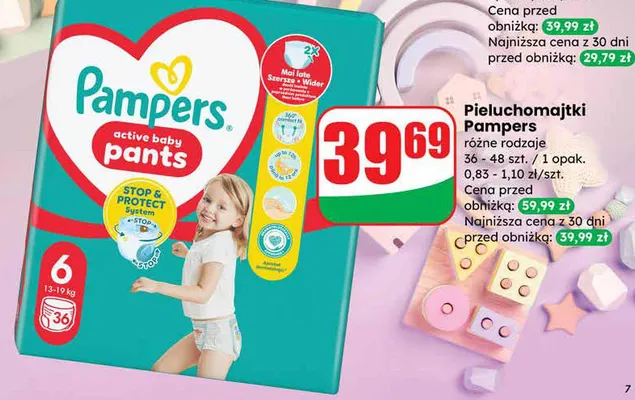 Pieluchomajtki active baby pants promocja w Dino