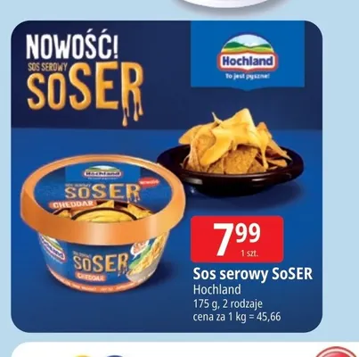 Sos serowy SoSER Hochland promocja w Leclerc