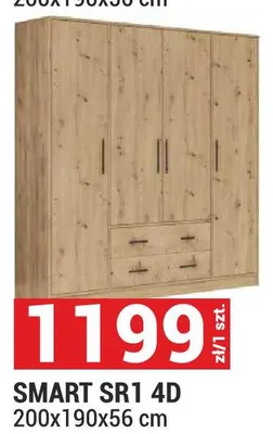 Szafa SMART SR1 4D 200x190x56cm promocja w Merkury Market