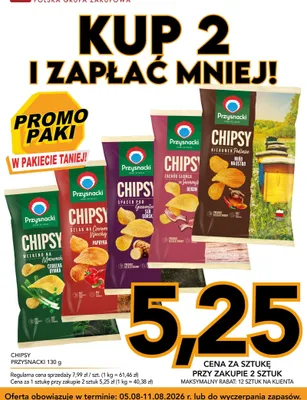 Chipsy Przysnacki Bekon Zachód Słońca w Świnoujściu promocja w Kupiec