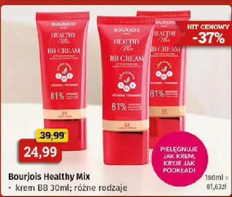 Krem BB, różne rodzaje Bourjois promocja w Drogeria Kosmyk