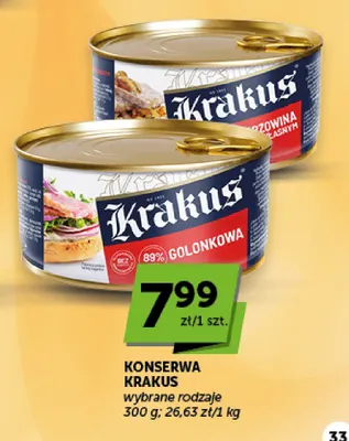 Konserwa Krakus golonkowa promocja w Groszek