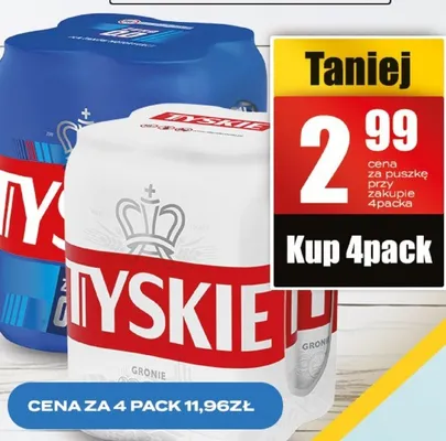 Piwo Tyskie Gronie 5.2%, Bezalkoholowe 0% promocja w Supeco