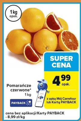 Pomarańcze czerwone promocja w Carrefour Express