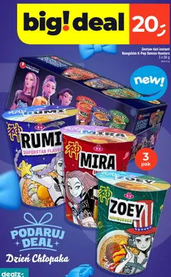 Zestaw dań instant Nongshim K-Pop Demon Hunters 3-pak promocja w Dealz