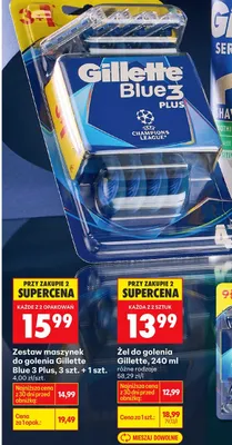 Zestaw maszynki do golenia Blue 3 Plus promocja w Biedronka