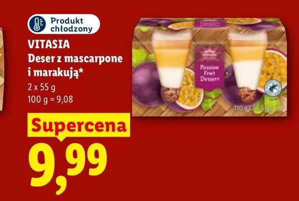 Deser z mascarpone i marakują 2-pak Vitasia promocja w Lidl