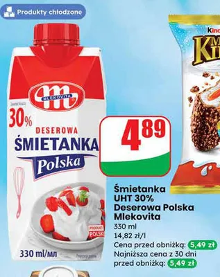 Śmietanka UHT 30% Deserowa Polska promocja w Dino