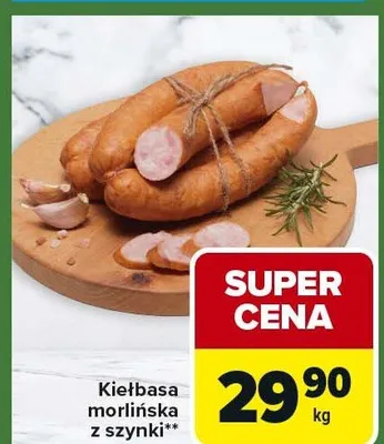 Kiełbasa morlińska z szynki promocja w Carrefour Express