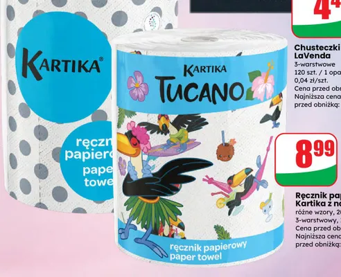 Ręcznik papierowy z nadrukiem Kartika promocja