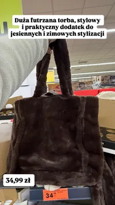 Torba damska futrzana promocja w Biedronka