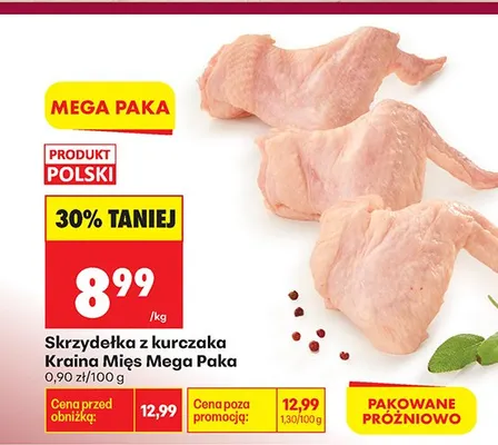 Skrzydełka z kurczaka Mega Paka promocja w Biedronka