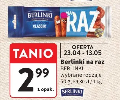 Kabanosy promocja w Intermarche