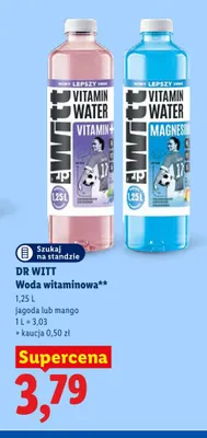 Woda witaminowa mango Dr Witt promocja w Lidl