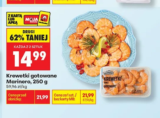 Krewetki gotowane Marinero promocja w Biedronka