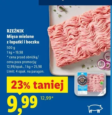 Mięso mielone z łopatki i boczku Rzeźnik promocja