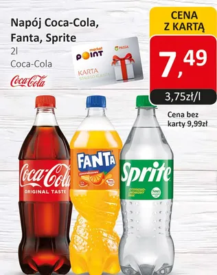 Napój Coca-Cola, Fanta, Sprite promocja w Market Point