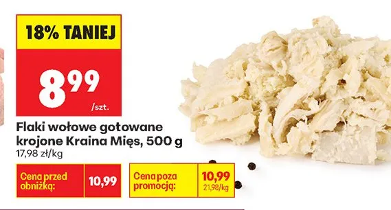 Flaki wołowe gotowane krojone promocja w Biedronka