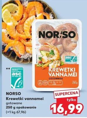 Krewetki vannamei gotowane promocja w Kaufland
