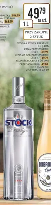 Wódka Stock Prestige 40% promocja w Dino