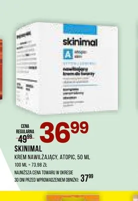 Krem nawilżający Atopic Skinimal promocja w Drogerie Natura