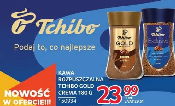 Kawa rozpuszczalna Tchibo Gold Crema 150934 promocja w Selgros