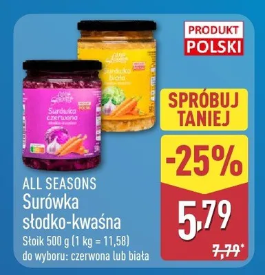 Surówka słodko-kwaśna czerwona promocja w Aldi