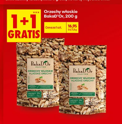 Orzechy włoskie BakaD'Or promocja w Biedronka