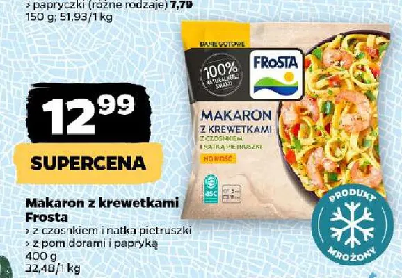 Makaron z krewetkami z czosnkiem i natką pietruszki Frosta promocja w Netto