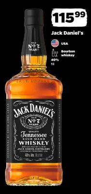 Whisky Jack Daniel's Old No. 7 Tennessee Sour Mash promocja w Netto