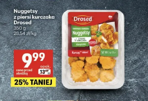 Nuggetsy z piersi kurczaka Drosed promocja w Delikatesy Centrum