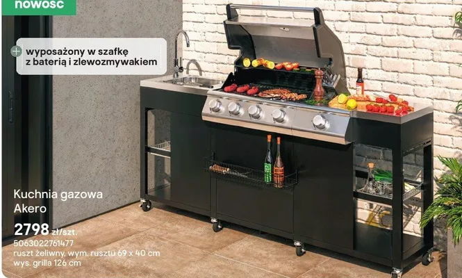 Kuchnia gazowa Akero promocja w Castorama